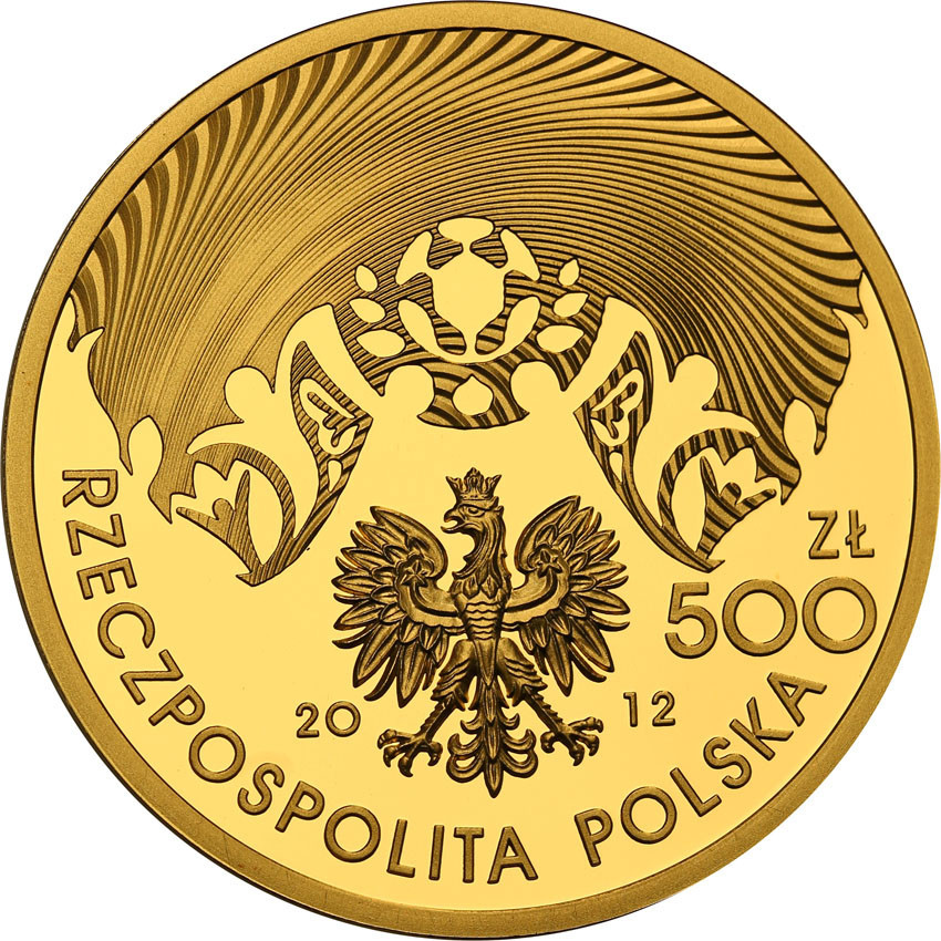 500 złotych 2012 UEFA EURO Piłka Nożna Polska-Ukraina (2 uncje złota)